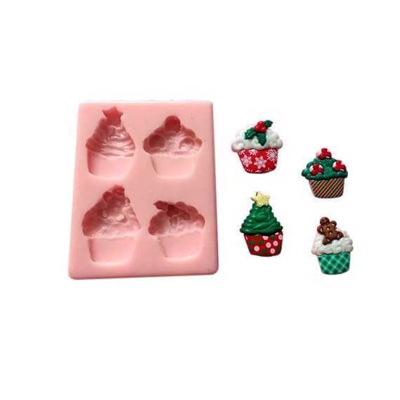 Christmas Cupcakes Toppings Silicone Mold – Oh Sweet Art!
