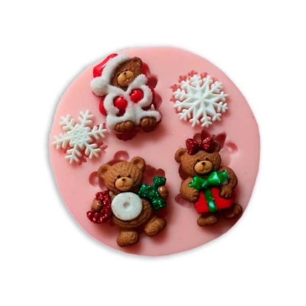 Christmas Cute Bears Silicone Mold