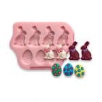 Easter Four Bunnies Silicone Mold