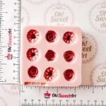 Nine Flowers Silicone Mold measures