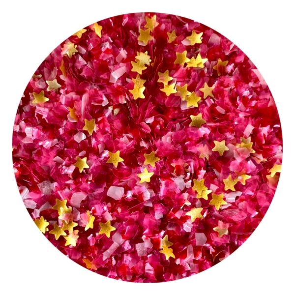 Pretty in Pink Stars Edible Glitter Shapes