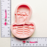 Halloween Skull II Silicone mold measures