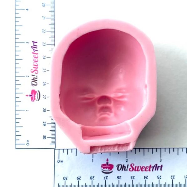 Baby Big Face Silicone mold measures