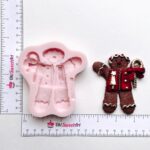 Sweet Christmas Ginger Bread silicon mold measures