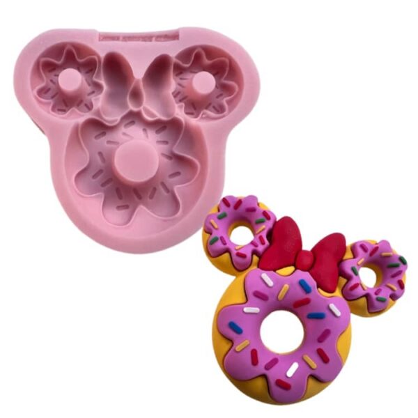 Minnie mouse donut silicone mold