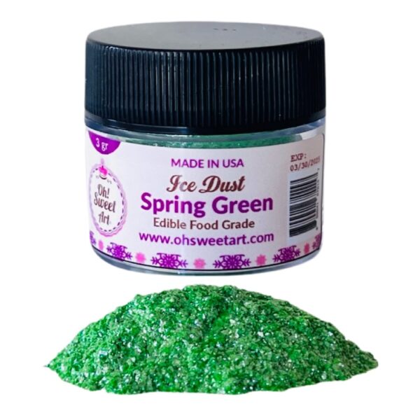 Spring Green Edible Glitter