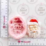 Santa Claus Face Silicone Mold measures