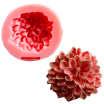 Dahlia Bloom Silicone Mold meas