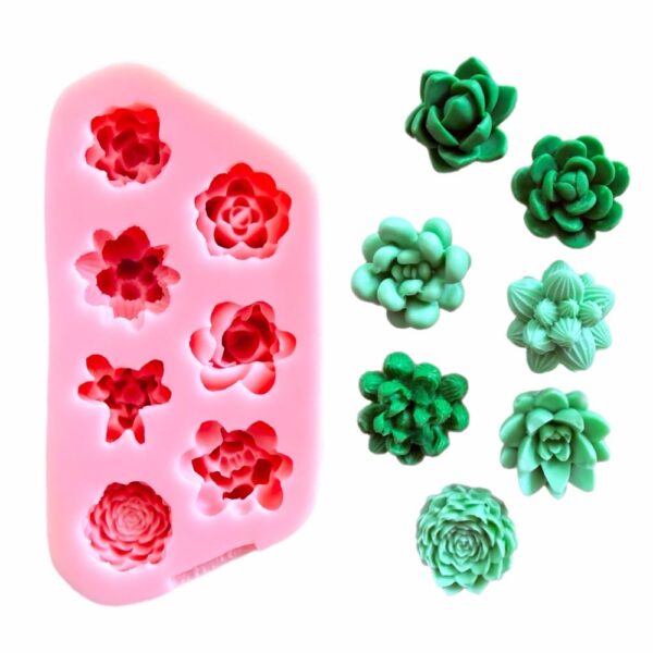 Succulent Flowers Silicone Mold main