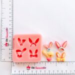 Bunny Ears Silicone Mold measures