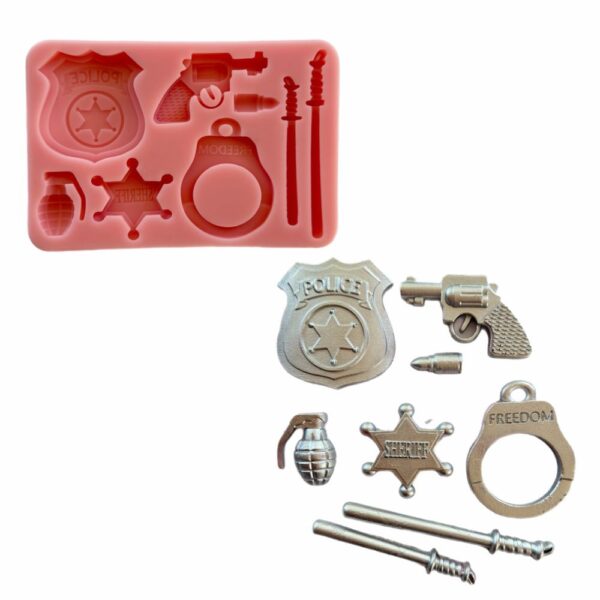 Law Enforcement Theme SIlicone Mold main