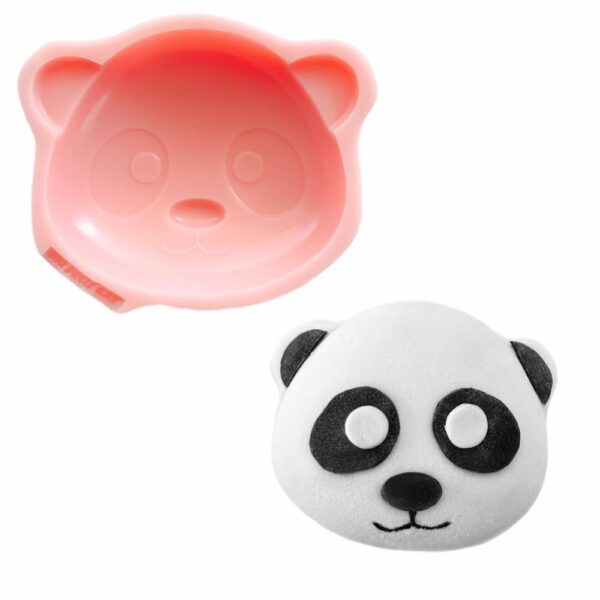 Panda Mochi Silicone Mold used to create cute panda mochi dessert